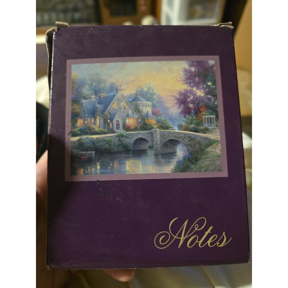 Thomas Kinkade Lamplight Manor Note Box 2002 2687 New In (Box Damage) Sealed